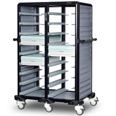 Gastrolley Dual Thermo Tray Transport Trolley, 19 Shelves, 2 Sides Closed - 1
