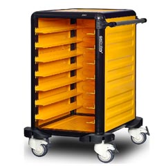 Gastrolley Single Gn Pan Transport Trolley 75, 2 Sides + Back Cover - Gastrolley