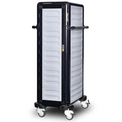 Gastrolley Single Thermal Tray Cart 9, 2 Sides+Back Closed+With Door - Gastrolley