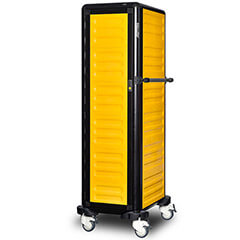 Gastrolley Single Tray Trolley, 15 Shelves, With Door, 2 Sides Closed, Back Closed - Gastrolley