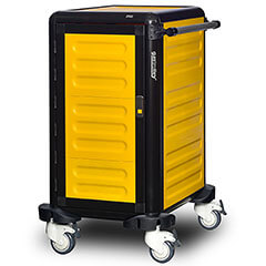 Gastrolley Single Tray Trolley, 7 Shelves, With Door, 2 Sides Closed, Back Closed - Gastrolley