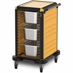 Gastrolley Tekli Küvet Taşıma Arabası, 15 Raflı, 2 Yanı Kapalı - Gastrolley