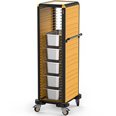 Gastrolley Tekli Küvet Taşıma Arabası, 30 Raflı, 2 Yanı Kapalı - Gastrolley