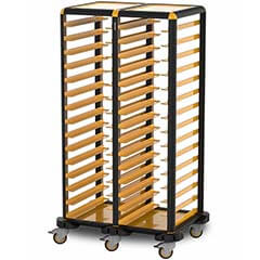 Gastrolley Twin Self Service Trolley, 58 Shelves, Open Sides - Gastrolley