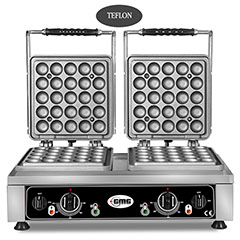 Gmg KGW 27 L Lokmia L Waffle Makinesi, Çiftli, Sabit Plakalı, Teflon Kaplamalı - Gmg