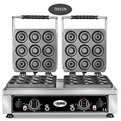 Gmg KGW 29 Donut Waffle Makinesi, Çiftli, Sabit Plakalı, Teflon Kaplamalı - Gmg