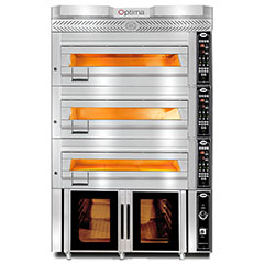 Gmg Optima PB3M-84 Elektrikli Pasta Börek Fırını, 3 Katlı, Mayalama Kabinli, 84x84x18 cm x 3 - Gmg