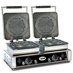 Gmg WE 21 M Çiçek Waffle Makinesi, Çiftli, Değiştirilebilir Plakalı, 16,5 cm - Gmg