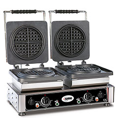 Gmg WE 26 Yuvarlak American Waffle Makinesi, Çiftli, Değiştirilebilir Plakalı - Gmg