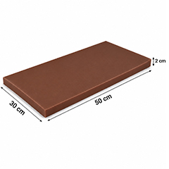 Gnç Polyethylene Cutting Board, 2 cm Thickness, 30x50 cm, Brown - GNÇ
