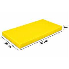 Gnç Polyethylene Cutting Board, Cutting Board, 4 cm Thickness, 30x50 cm, Yellow - 1