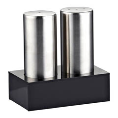Groovy 2-Piece Closed Plexi Stand Salt Shaker Set, Matte - Groovy