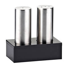 Groovy 2-Piece Closed Plexiglass Stand Salt Shaker Set, Thin, Matte - Groovy