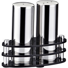 Groovy 2-Piece Ellipse Plexiglass Stand Salt and Pepper Set, Glossy - Groovy