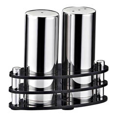 Groovy 2-Piece Ellipse Plexiglass Stand Salt Shaker Set, Matte - Groovy
