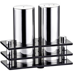 Groovy 2-Piece Rectangular Plexiglass Stand Salt Shaker Set, Glossy - Groovy