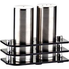 Groovy 2-Piece S Model Plexiglass Stand Salt Shaker Set, Glossy - Groovy