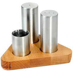 Groovy 3-piece Round Salt Shaker Set - Groovy