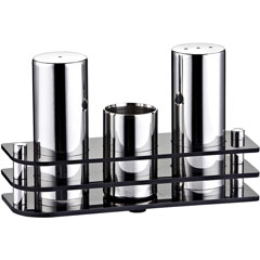 Groovy 3-Piece S Model Plexi Stand Salt Shaker Set, Glossy - Groovy