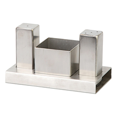 Groovy 3-piece Square Salt and Sugar Set - Groovy