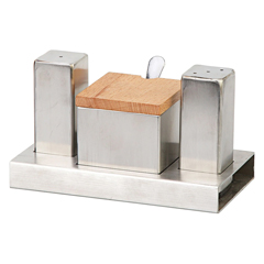 Groovy 3-piece Square Salt and Spice Set - Groovy
