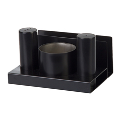 Groovy 4-piece Round Salt and Sugar Set, Black - Groovy