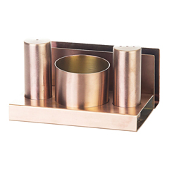 Groovy 4-piece Round Salt and Sugar Set, Copper - Groovy