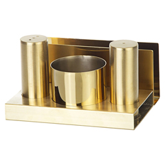 Groovy 4-piece Round Salt and Sugar Set, Gold - Groovy