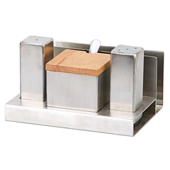 Groovy 4-Piece Square Salt and Spice Set - Groovy