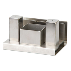 Groovy 4-Piece Square Salt and Sugar Set - Groovy