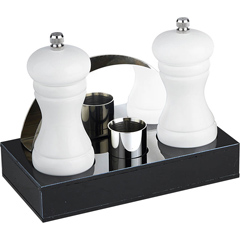 Groovy 4'lü Menaj Set, 18,5x9,5x3 cm, Beyaz - Groovy