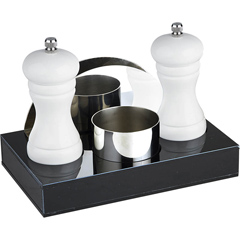 Groovy 4'lü Menaj Set, 20x12x3 cm, Beyaz - Groovy