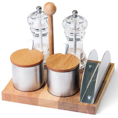 Groovy 5-Piece Acrylic Salt and Spice Set - Groovy