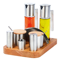 Groovy 8-piece Salt Shaker Spice Oil Set, 180 Cc - Groovy