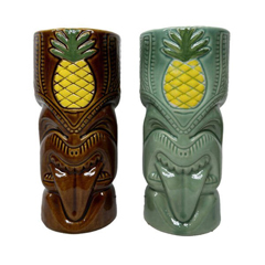 Groovy Ceramic Tiki Cocktail Glass, 8x18 cm, 550 cc - Groovy