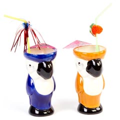 Groovy Ceramic Tiki Mug, 8x17 cm, 400 cc, Mavi - Groovy