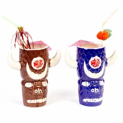 Groovy Ceramic Tiki Mug, 8x18,5 cm, 610 cc, Kahverengi - Groovy