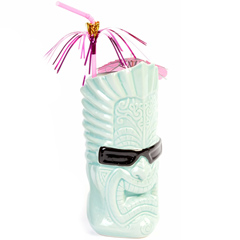 Groovy Ceramic Tiki Mug, 9x20 cm, 440 cc, Green - Groovy