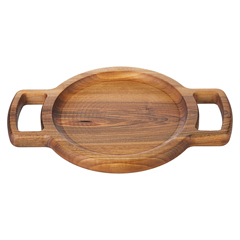 Groovy Ceviz Çift Kulplu Sunum Tahtası, 34x2,4 cm - Groovy