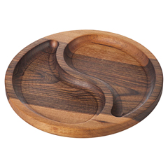 Groovy Ceviz Round Sectioned Presentation Board, 25 cm - Groovy