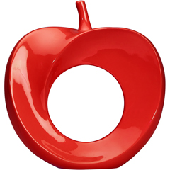 Groovy Decorative Perforated Apple, 29x7x32 cm, Red - Groovy