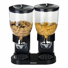 Groovy Dual Corn Flakes Dispenser, 3.5x2 L, Black - Groovy