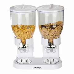 Groovy Dual Corn Flakes Dispenser, 3.5x2 l, White - Groovy