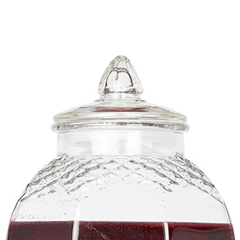 Groovy Glass Surface Sherbet Dispenser with Tap, 6 lt - 2