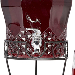 Groovy Glass Surface Sherbet Dispenser with Tap, 6 lt - 3