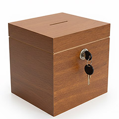 Groovy GRV-1801 Ahşap Bahşiş Kutusu - Biradlı