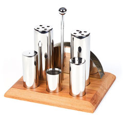 Groovy GRV-257 Set of 6 Round Salt Shaker Spice Rack - Groovy