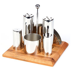 Groovy GRV-258 6-piece Round Salt Shaker Spice Set - Groovy