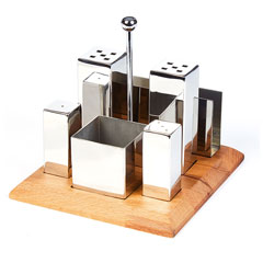 Groovy GRV-259 6'lı Kare Tuzluk Baharatlık Takımı - Groovy