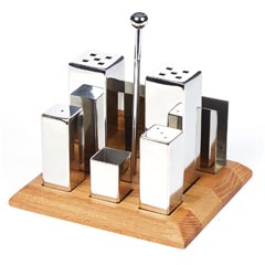 Groovy GRV-260 6'lı Kare Tuzluk Baharatlık Takımı - Groovy